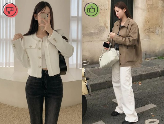 Độ dài của áo khoác có ảnh hưởng lớn đến tổng thể trang phục. 