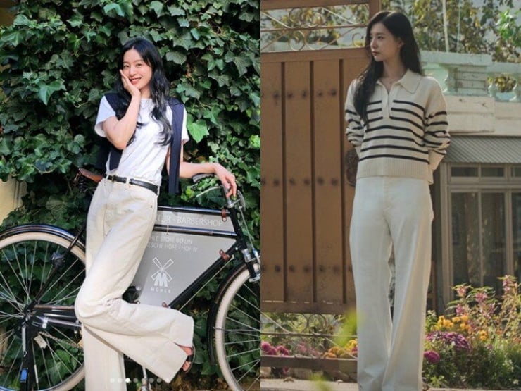 Để mặc quần trắng mà không bị cảm giác đầy đặn, yếu tố quan trọng nhất nằm ở phom dáng và chất liệu.