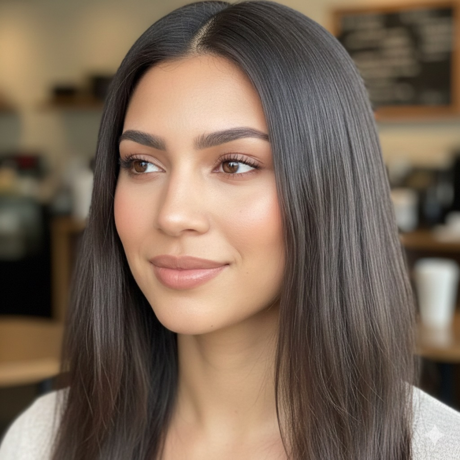 Chocolate lạnh tạo chiều sâu cho tóc, giúp gương mặt mềm mại và mịn màng hơn dịp Tết.